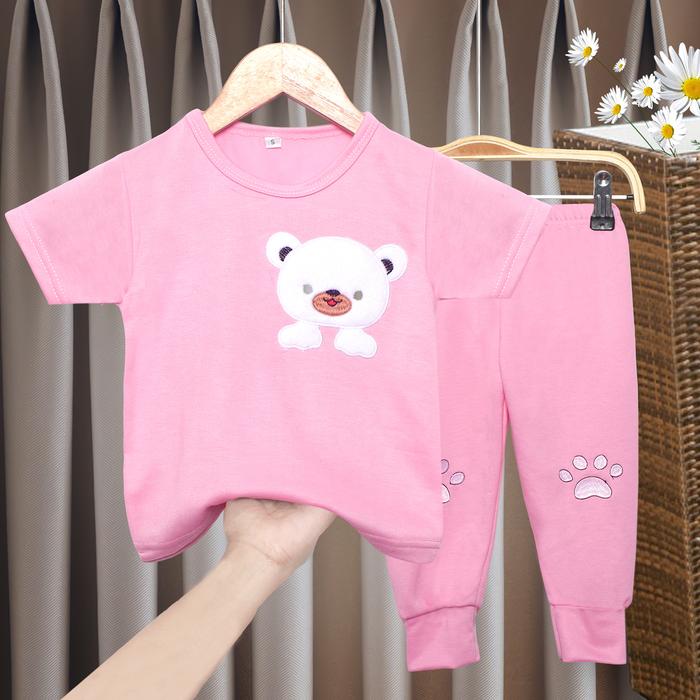 Gambar BAJU TIDUR ANAK LAKI-LAKI DAN PEREMPUAN SNOWY BEAR UMUR 2 SAMPAI 7 TAHUN BAHAN TEBAL LEMBUT ADEM / SETELAN BAJU TIDUR ANAK PEREMPUAN KARAKTER BERUANG LUCU / BAJU TIDUR ANAK PEREMPUAN TANGAN PENDEK / BAJU TIDUR ANAK PEREMPUAN CELANA PANJANG 3 4 TAHUN - Pink, S dari Yeskid undefined Tokopedia