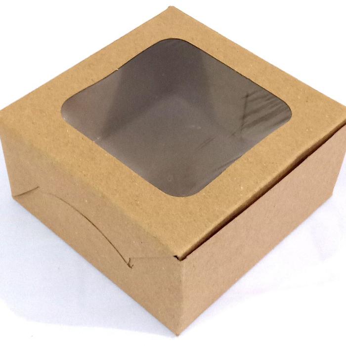 Gambar Snack Box Ukuran Kecil muat 2 atau 3 kue box donat bapao pisang nugget - Kraft 10x10x5cm dari Yuli Kue Rumahan undefined Tokopedia