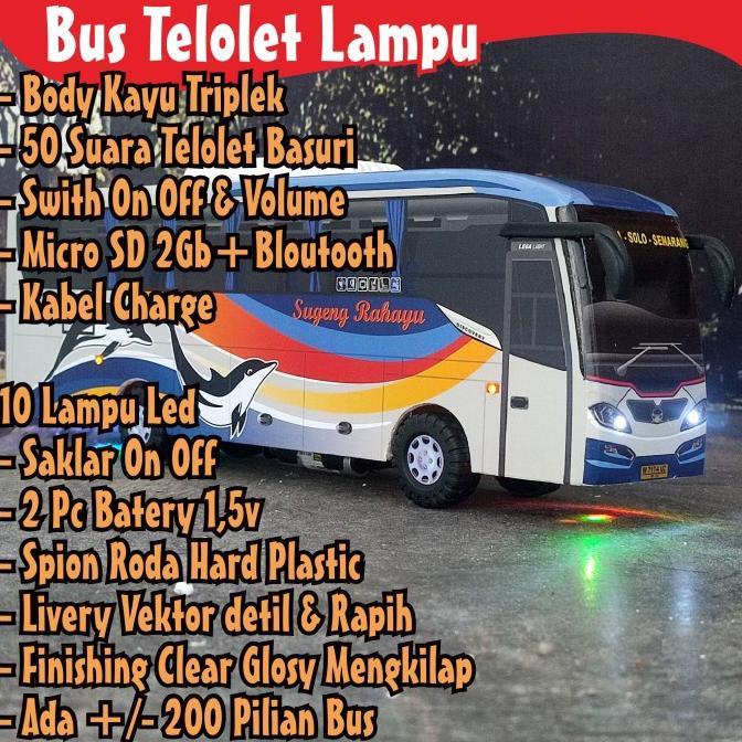 Gambar Miniatur Bus / Bis Sugeng Rahayu Lumba-lumba - TELOLET LAMPU dari Gummy_store14 undefined Tokopedia