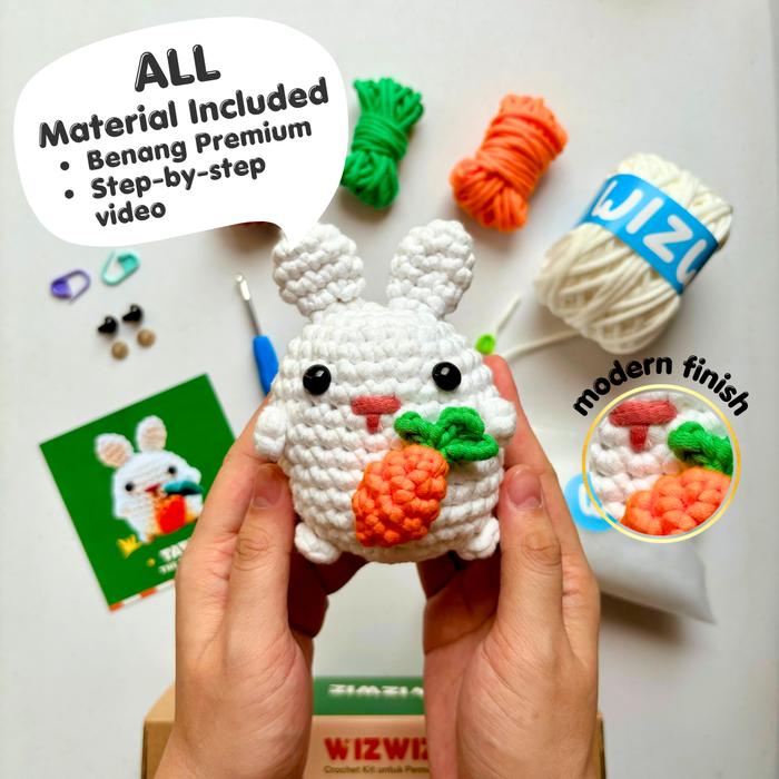 Gambar DIY Crochet Kit Amigurumi - Caca The Bunny - Rajut Boneka Pemula - Tata The Bunny, Lengkap Pemula dari Wizwiz.id undefined Tokopedia