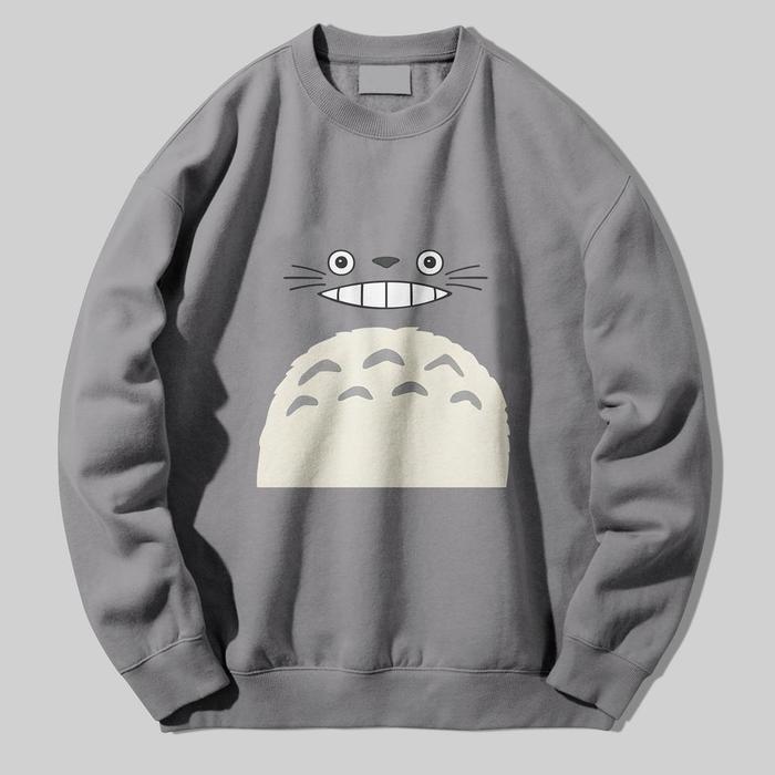 Jual Ready Crewneck Sweatshirt Anime Totoro Studio Ghibli Unisex
