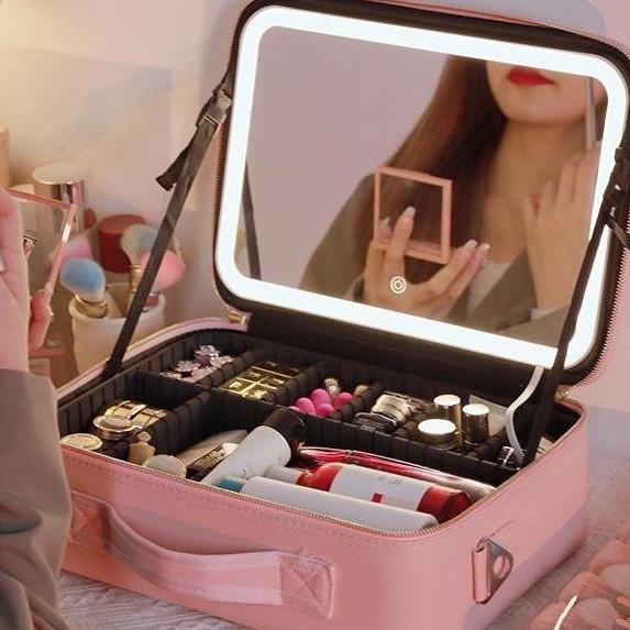 Jual melede tas makeup lampu led makeupartist bag mua beauty