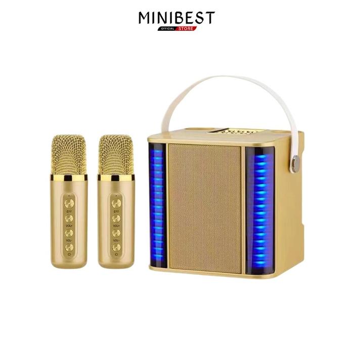 Gambar terlaris MINIBEST MB999 Speaker Bluetooth Karaoke 2 Mic Wireless Outdoor Family Party Ktv Equipment Wireless Microphone Bluetooth Speaker Portable Stereo - MB999 Gold dari AJ SANTOSO undefined Tokopedia