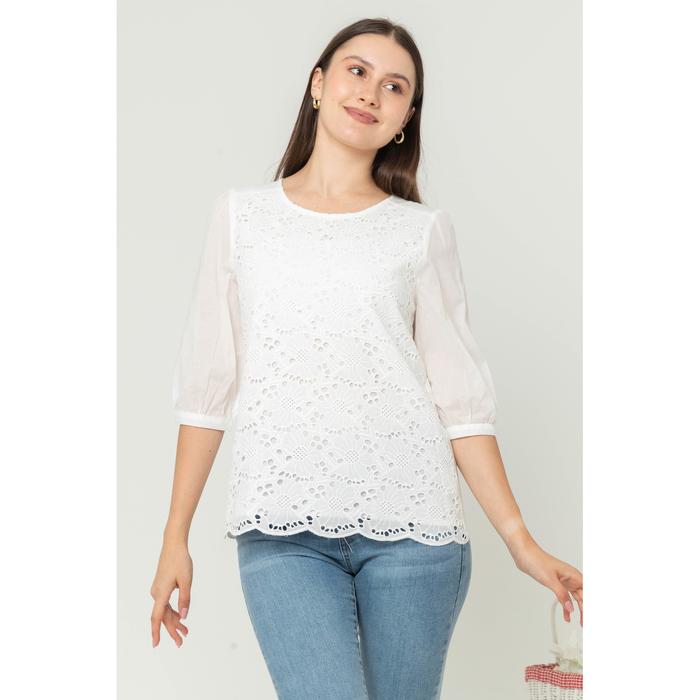 Gambar *Ready Stok* SISTER'S - Atasan Katun S7551 (JS) - Putih, M dari Sisters Fashion Group undefined Tokopedia