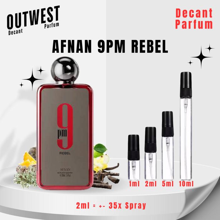 Gambar Decant Parfum Afnan 9PM Rebel EDP for Unisex - 1ml dari Outwest Decant Parfum undefined Tokopedia
