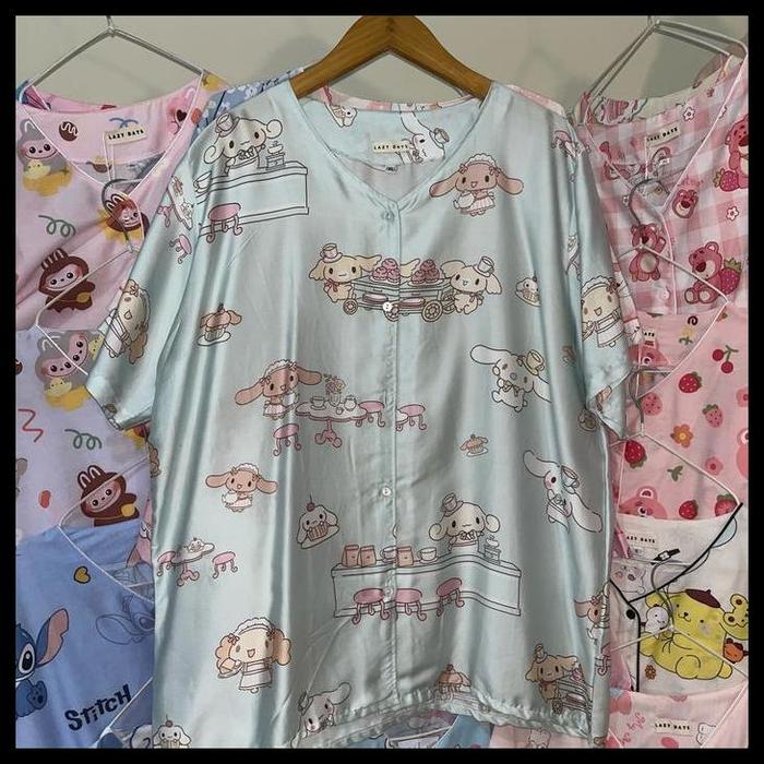 Gambar SALE TERMURAH LAZY DAYS - TENCEL JUMBO | PIYAMA SILK WANITA SETELAN CELANA PENDEK - 2 dari TokoImpianku_ undefined Tokopedia