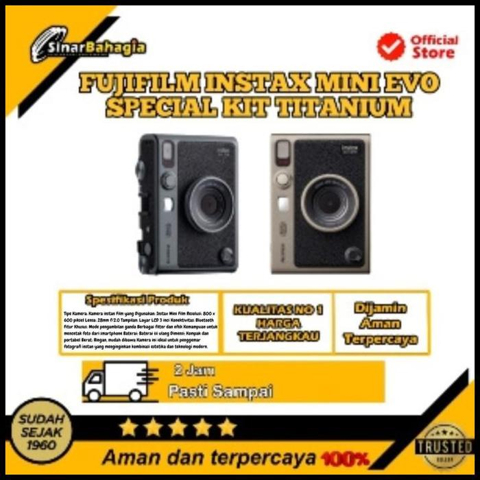 Gambar Fujifilm Instax Mini Evo Special Kit Titanium Gold / Dark Silver Mini Evo Best Seller - TITANIUM GOLD dari Beta Bee undefined Tokopedia
