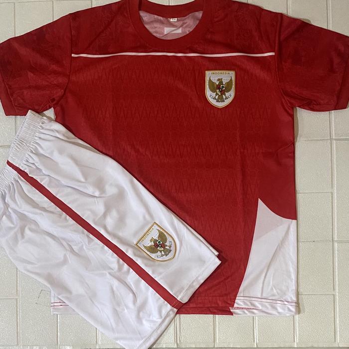 Gambar Jersey timnas indonesia terbaru 2025 untuk usia 7 sampai 13 tahun bisa CUSTOM NAMA - Merah POLOS, M kids dari Eza kidstore undefined Tokopedia