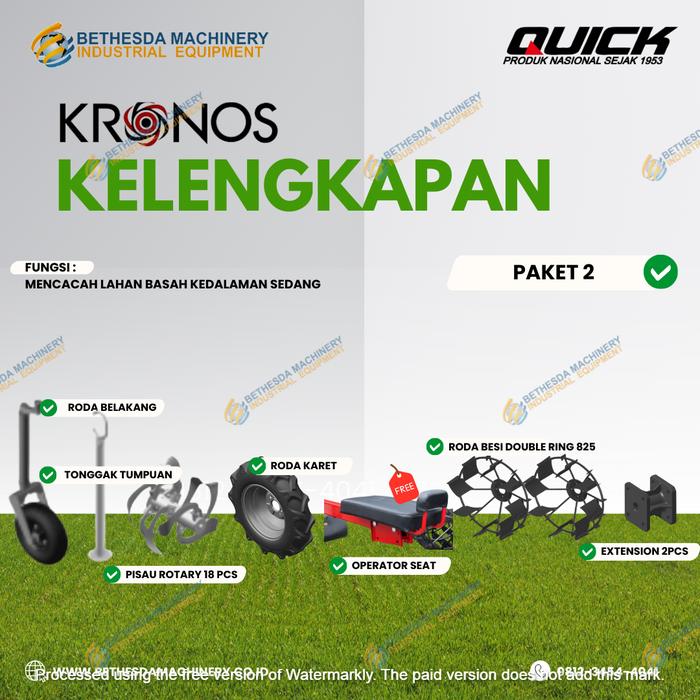 Gambar Traktor Quick Kronos Kubota engine Lengkap - PAKET 2 dari Engineering Machine undefined Tokopedia