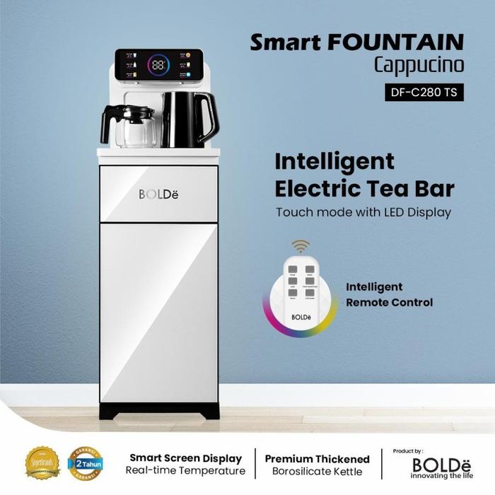 Gambar BOLDe CAPPUCINO Smart Fountain Dispenser Air Dingin Galon Bawah + 2 Kettle Garansi Resmi - Putih dari Violet Superstore undefined Tokopedia