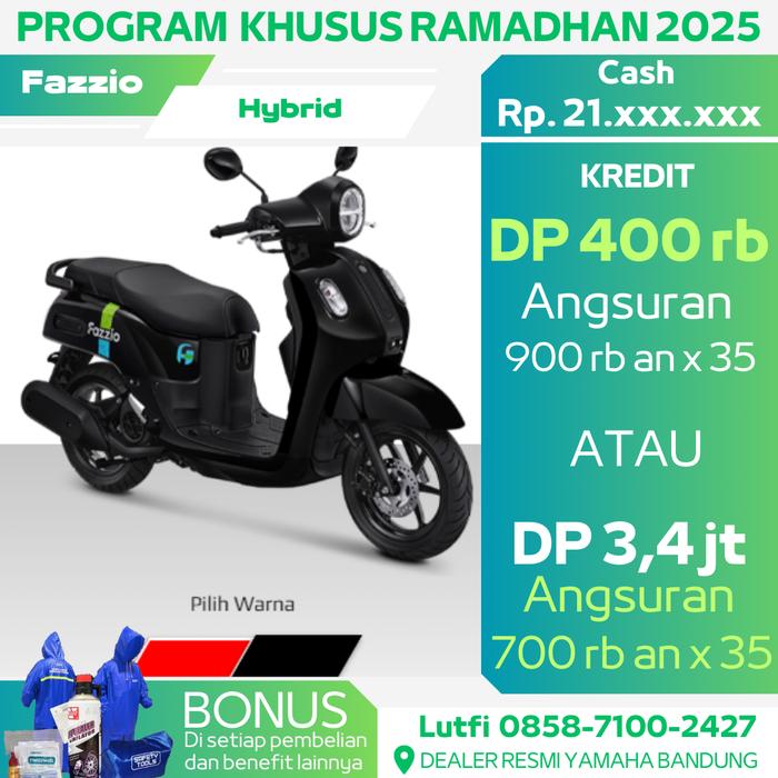 Gambar Yamaha Fazzio Hybrid 2025 Hitam / Fazzio Hybrid Neo Hitam / Fazzio Hitam / Motor Fazzio Hybrid Hitam 2025 dari CROSSLINE MX undefined Tokopedia