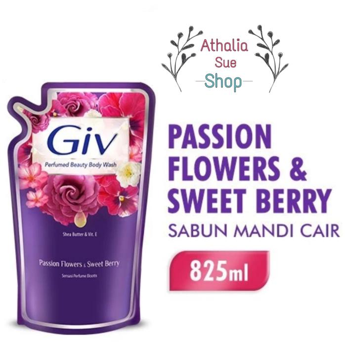 Gambar GIV PASSION FLOWERS & SWEET BERRY SABUN CAIR POUCH UNGU 825 825ML - UNGU SWEETBERRY dari athaliasueshop undefined Tokopedia