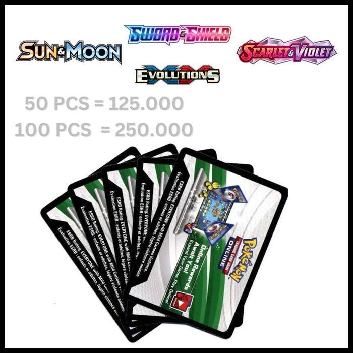 Gambar Code Pokemon Tcg Live (Random Dari Berbagai Set, Era Swsh Dan Sv) Top Quality - 50 dari Ega Toy undefined Tokopedia