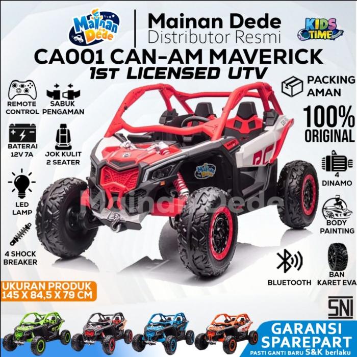 Gambar Mainan Mobil Aki Anak CAN-AM Maverick Licensed CA001 UTV BODY PAINTING - Merah Painting, DUS BAWAAN dari Mainan Anak Dede undefined Tokopedia