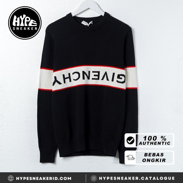 Gambar Sweater GIVENCHY UP SIDE TEXT STRIPE WHITE BLACK KNIT SWEATSHIRT 100% ORIGINAL - XS dari HYPESNEAKER.IDN undefined Tokopedia