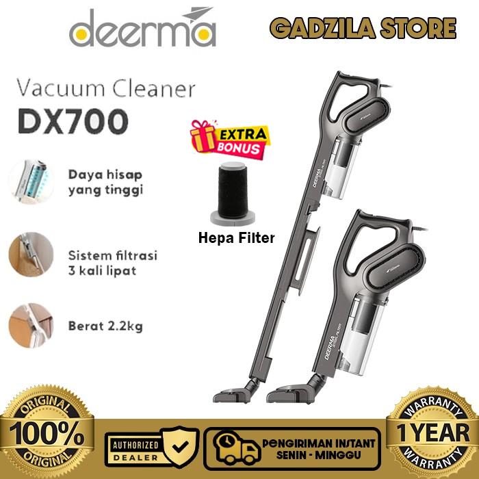 Gambar DEERMA DX700 2in1 Vacuum Cleaner Portable Handheld Rotary Vakum Penghisap Debu Tungau Lantai Sofa - DX700s + FILTER dari GADZILA STORE undefined Tokopedia