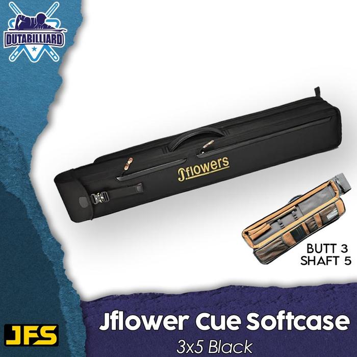 Gambar JFlowers Cue Softcase 3x5 Gray Tas Billiard Jflower Soft Case 3B5S - Hitam dari Stick Ballpool undefined Tokopedia
