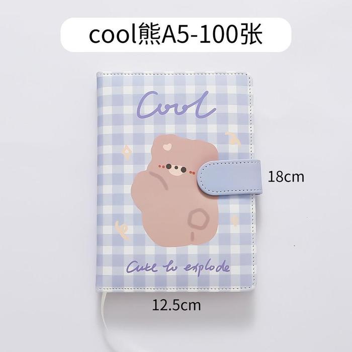 Gambar Buku Magnet Tebal Diy Scrapbook Notebook Full Printed Design Hard Cover Buku Tulis Diary Journal Motif Cartoon Unik Lucu Aesthetic Buku Catatan Harian Penutup Magnet Awet Tahan Lama Bahan Pu Anti Air Korean Style Stationary Kit - Cool Bear Lilac dari boneka larana toko undefined Tokopedia