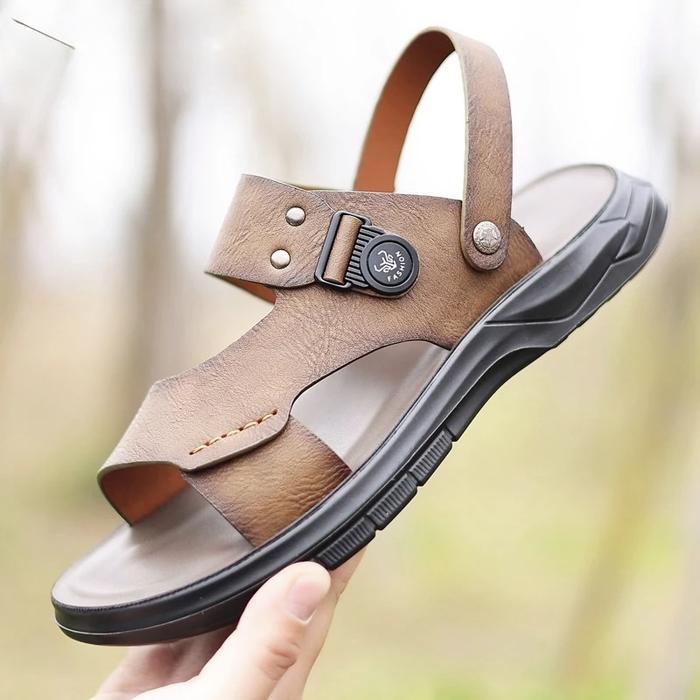 Gambar Sandal Pria Kulit Kasual Import PM17, Ukuran US 38-44, Sendal Fashion Asli - Orange, 38 dari Nordic Inc undefined Tokopedia