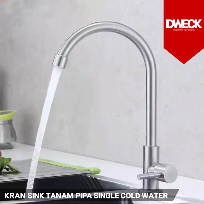 Gambar Kran Cucian Piring / Keran Sink Faucet SUS 304 Stainless Steel - MEJA SS DOFF dari Dweck Store undefined Tokopedia