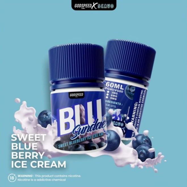 Gambar Liquid BLU Sundae Sweet Blueberry Ice Cream 60ML by Godspeed - Strw Blueberry - 3mg dari Dagger Vape Kotawisata undefined Tokopedia