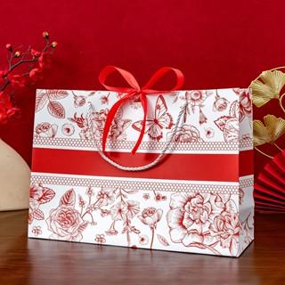 Gambar Paperbag gift +PITA Happy Times Lebaran Idul Fitri/ Tas Kado Hamper tempat sepatu selimut/ Paperbag ukuran Big Besar packaging goodiebag - Red Flowers Str, S =  18*16*10cm dari Aliveshop.id undefined Tokopedia