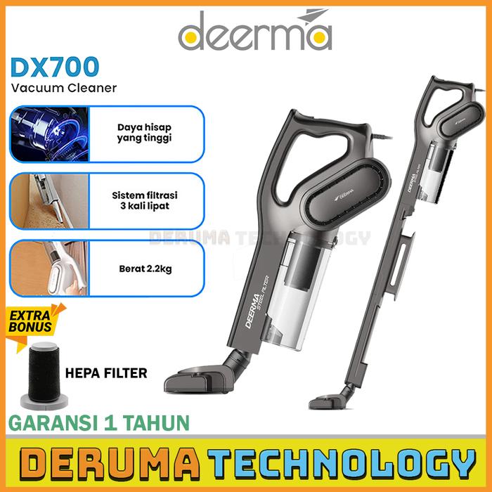 Gambar DEERMA DX700 HANDHELD ROTARY VACUUM CLEANER ULTRA QUIET 600W - DX700s + FILTER dari DERUMA TECHNOLOGY OFFICIAL undefined Tokopedia