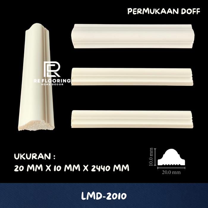 Gambar List Wall Moulding PVC LAIV Putih - List Dinding / List Moulding / Lis Profil / Lis Molding / Wainscoting - LMD-2010 2.4M dari RE Flooring undefined Tokopedia