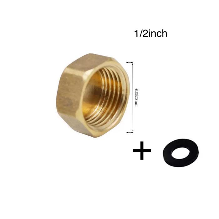 Gambar Tutup dop kuningan Brass kran air / dop kuningan asli drat dalam - 1/2 inch dari chenpedia undefined Tokopedia