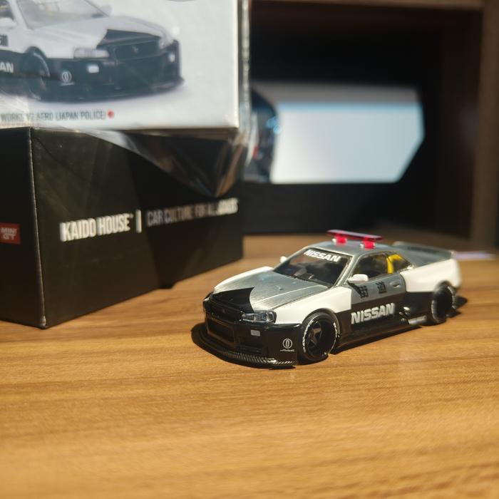 Kaido MiniGt エアロ ポリス スカイライン R34 ピン付き。 Kaido
