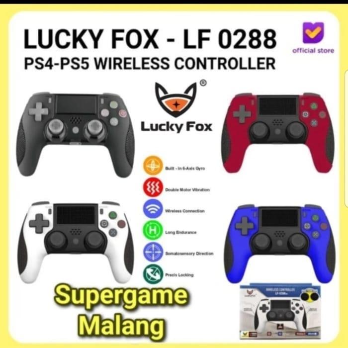 Gambar Stik PS 4 P4 Series Lucky Fox Wireless Gamepad Pro Playstation - Biru dari Supergame Malang undefined 5 Tokopedia