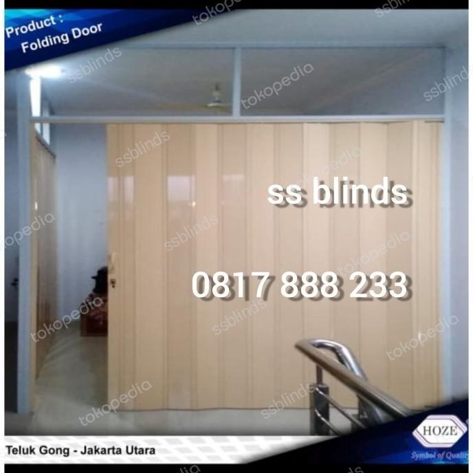 Gambar Penyekat Ruangan / Folding Door / Pintu Lipat Pvc Free Ukur #Gratisongkir - Tinggi Max 220 dari momtie store undefined Tokopedia