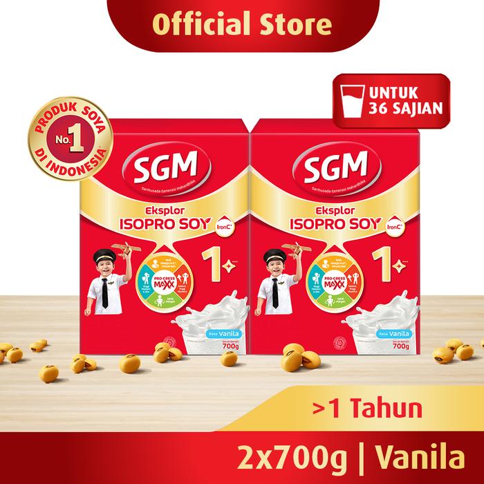 Gambar Paket 2 - SGM Eksplor ISOPRO SOY 1+ Vanila Susu Pertumbuhan 700gr(ALD) dari Aku Anak SGM undefined Tokopedia