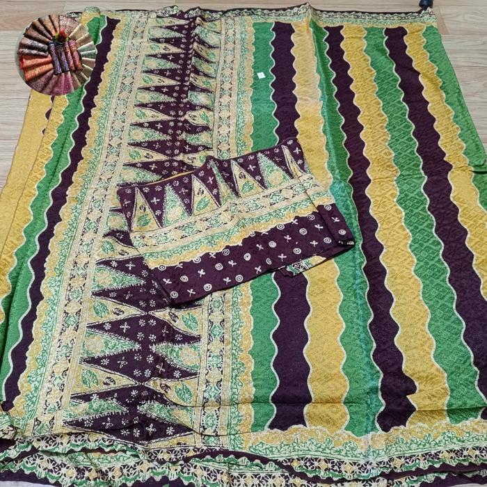 Gambar kain batik sarimbit cirebon bahan viscose semi sutera - 1 dari Batik Elliza undefined Tokopedia