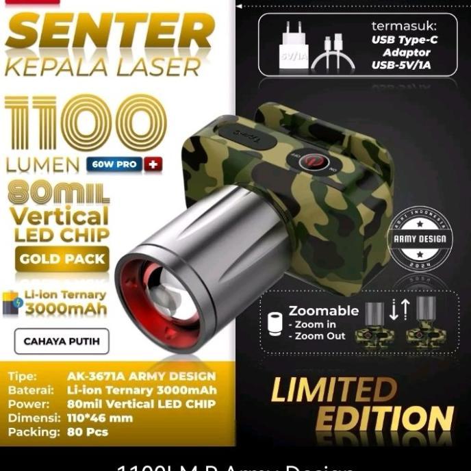 Gambar Terlaris Senter Kepala Aoki 3671A / 3672K Army Original - 3671A putih dari Pa'dimas undefined Tokopedia