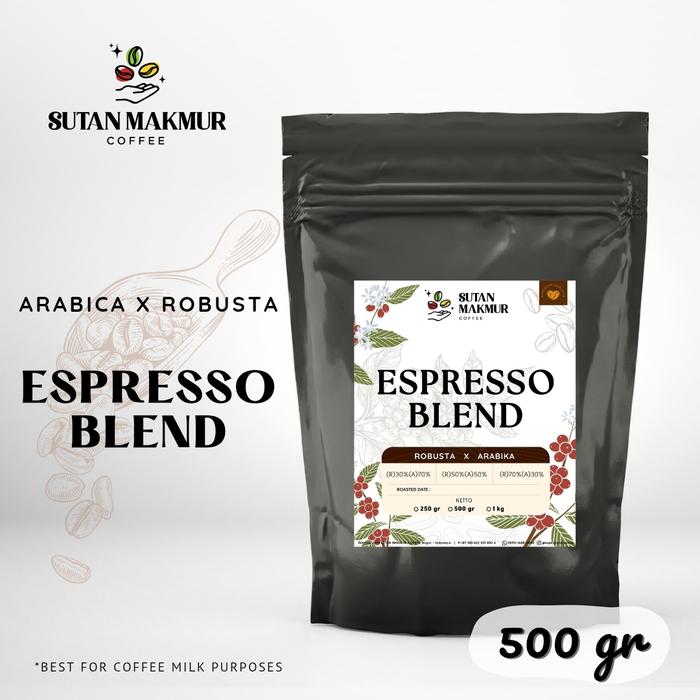 Gambar Biji/Bubuk Kopi ESPRESSO BLEND Arabika x Robusta (500gr) Grade I - Roasted Bean, (R)30% (A)70% dari Kopi Sutan Makmur undefined Tokopedia