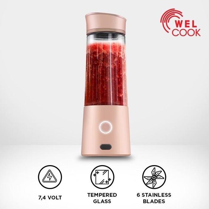 Gambar Welcook Premium Portable Blender - Blender Pink dari CV INDAH TEKNIK undefined Tokopedia