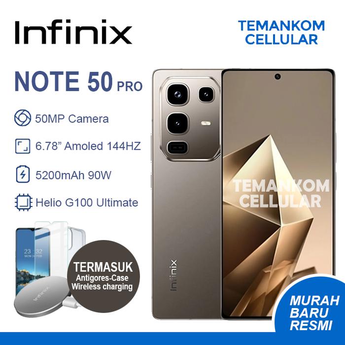 Gambar Infinix Note 50 PRO 16GB RAM 8+8 extend 8/256 8GB 256GB BARU 4G LTE Garansi RESMI - Gray dari Temankom Cell undefined Tokopedia