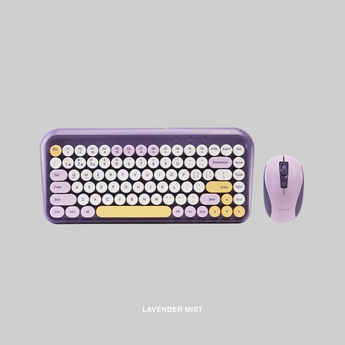 Gambar Keyboard Mouse Wireless Combo KM11 - Lavender Mist dari Station Gaming Store undefined Tokopedia