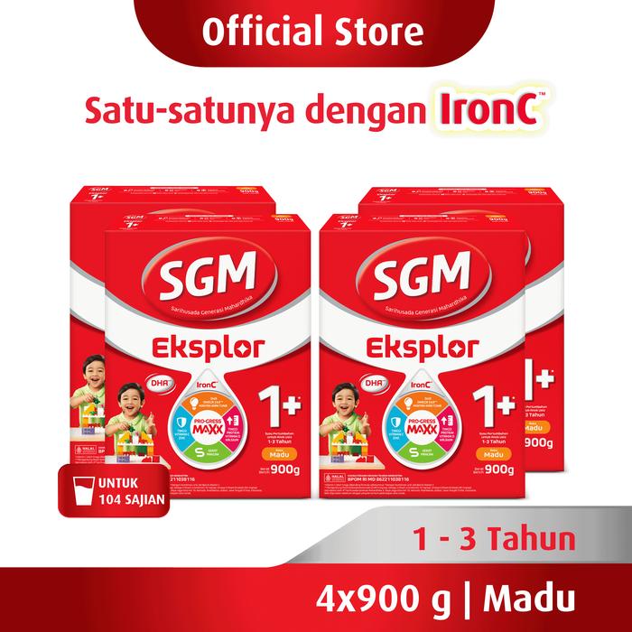 Gambar Paket 4 - SGM Eksplor 1 Plus Susu Pertumbuhan 1-3 Thn Madu 900g dari Aku Anak SGM undefined Tokopedia