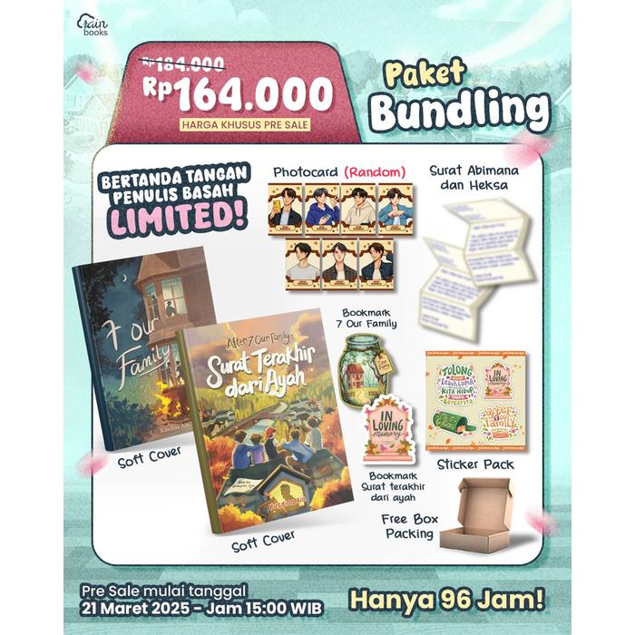 Gambar PRE ORDER - Buku Novel - After 7 Our Family (Surat Terakhir dari Ayah) - Kusdina - Rainbook - BUNDLING dari BumifiksiJogjakarta Kab. Sleman Tokopedia