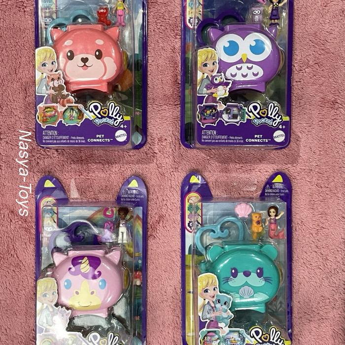 Mattel Polly Pocket Pet Connects Owl Micro Playset Animal Stackable