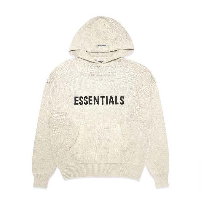 Gambar ready stock !!! FOG Essentials Knitted Pullover Hoodie - Beige, S dari Putra cilumping undefined Tokopedia