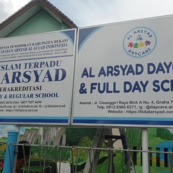 Gambar Papan Nama Doublle TK dan Daycare 100x70cm dari Sarana Mitra Tambun undefined Tokopedia