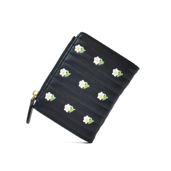 Gambar Dompet Lipat Wanita Motif Bunga Dompet Mini Simple Termurah New Collection -BY010 - Hitam dari Oliviv_store undefined Tokopedia