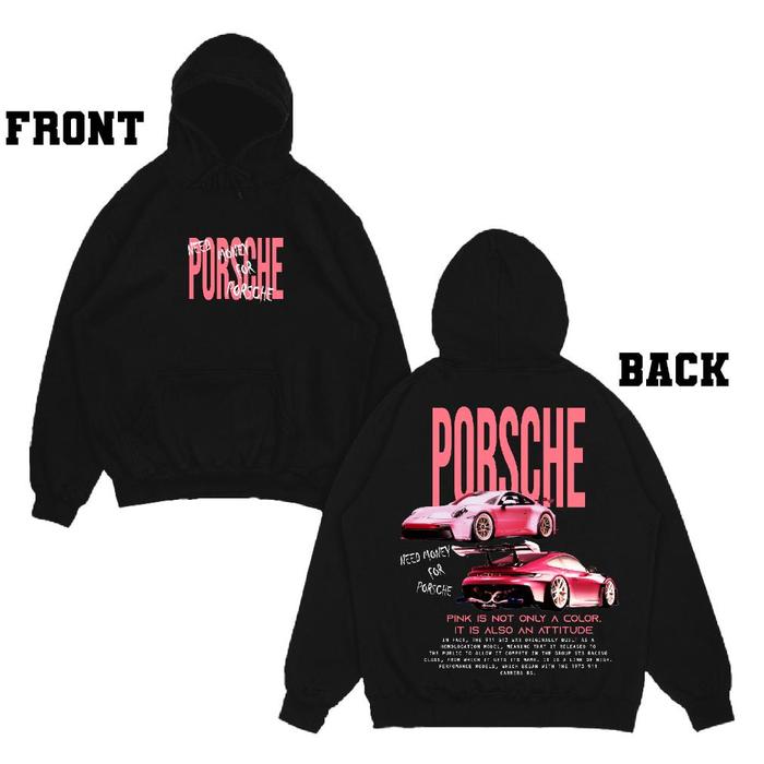 Gambar Hoodie Jumper Need Money For Porsche (Sablon Depan Belakang)Pria Dan Wanita Size M-Xxl - HITAM,, M dari JUMINI MINICOPER undefined Tokopedia