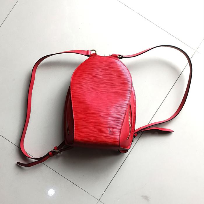 Jual Tas Ransel Wanita Otentik Genuine Ori Louis Vuitton Red Epi