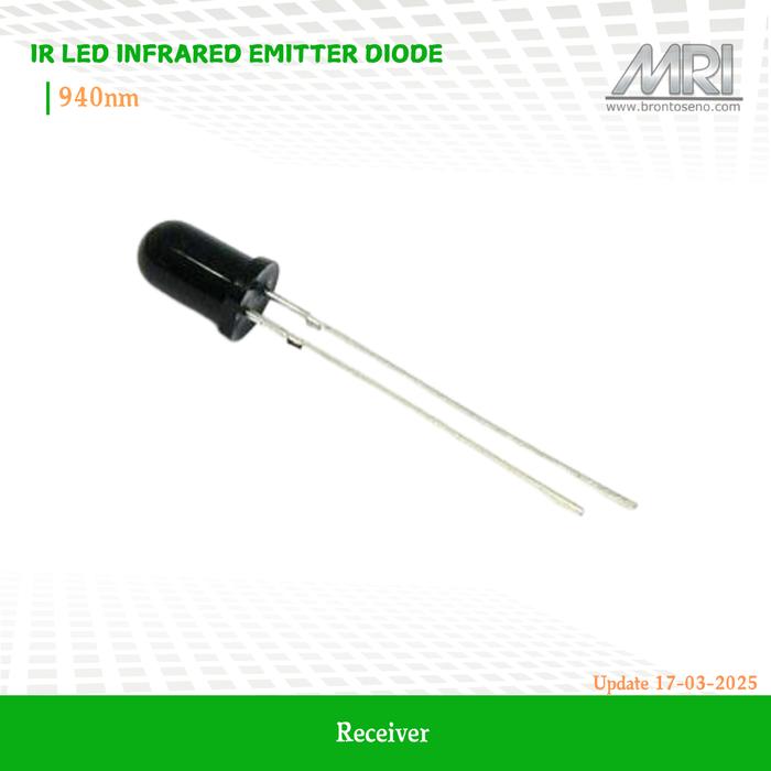 Gambar IR LED Infrared 3mm 940nm Receiver or Emitter Diode - Emitter - RECEIVER dari MRI Electronics undefined Tokopedia