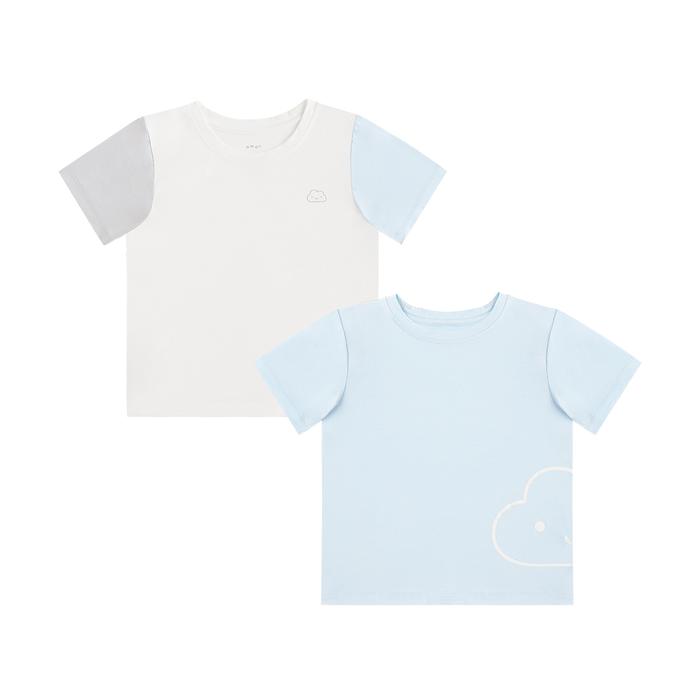 Gambar Awan 2 pcs Short Sleeves Top - Awan x Deen and Jean - Blue, 5-6 Y dari Awan &amp; Co undefined Tokopedia