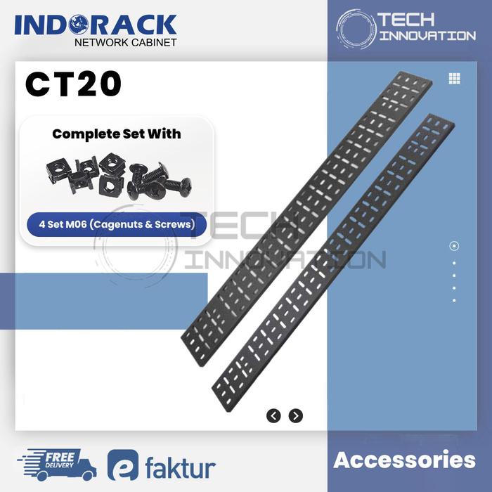 Gambar INDORACK Cable Tray 20 - 45U Rack Rak Server Cable Management CT - 20U dari Tech Innovation Store undefined Tokopedia
